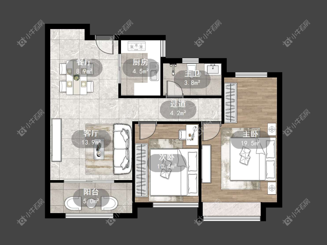 镇江中南君悦府中南一期在售二手房源户型图_小牛看房