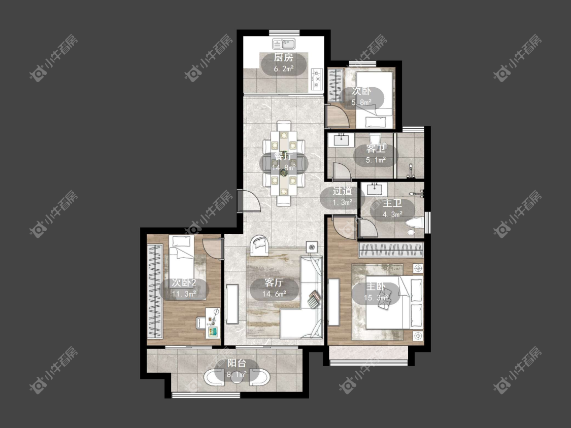 镇江爱家尚城在售二手房源户型图_小牛看房