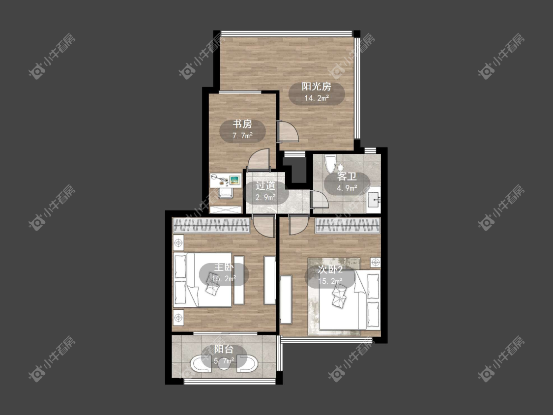 镇江锦尚名都在售二手房源户型图_小牛看房