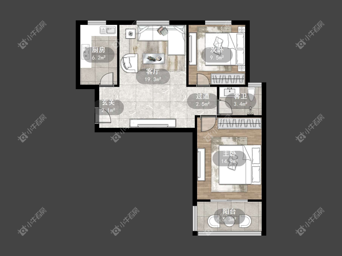 镇江嘉荟新城在售二手房源户型图_小牛看房