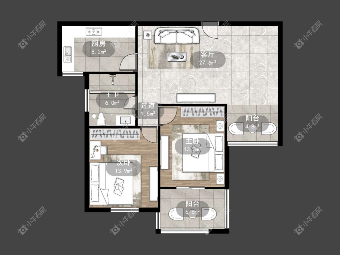 镇江东南新城在售二手房源户型图_小牛看房