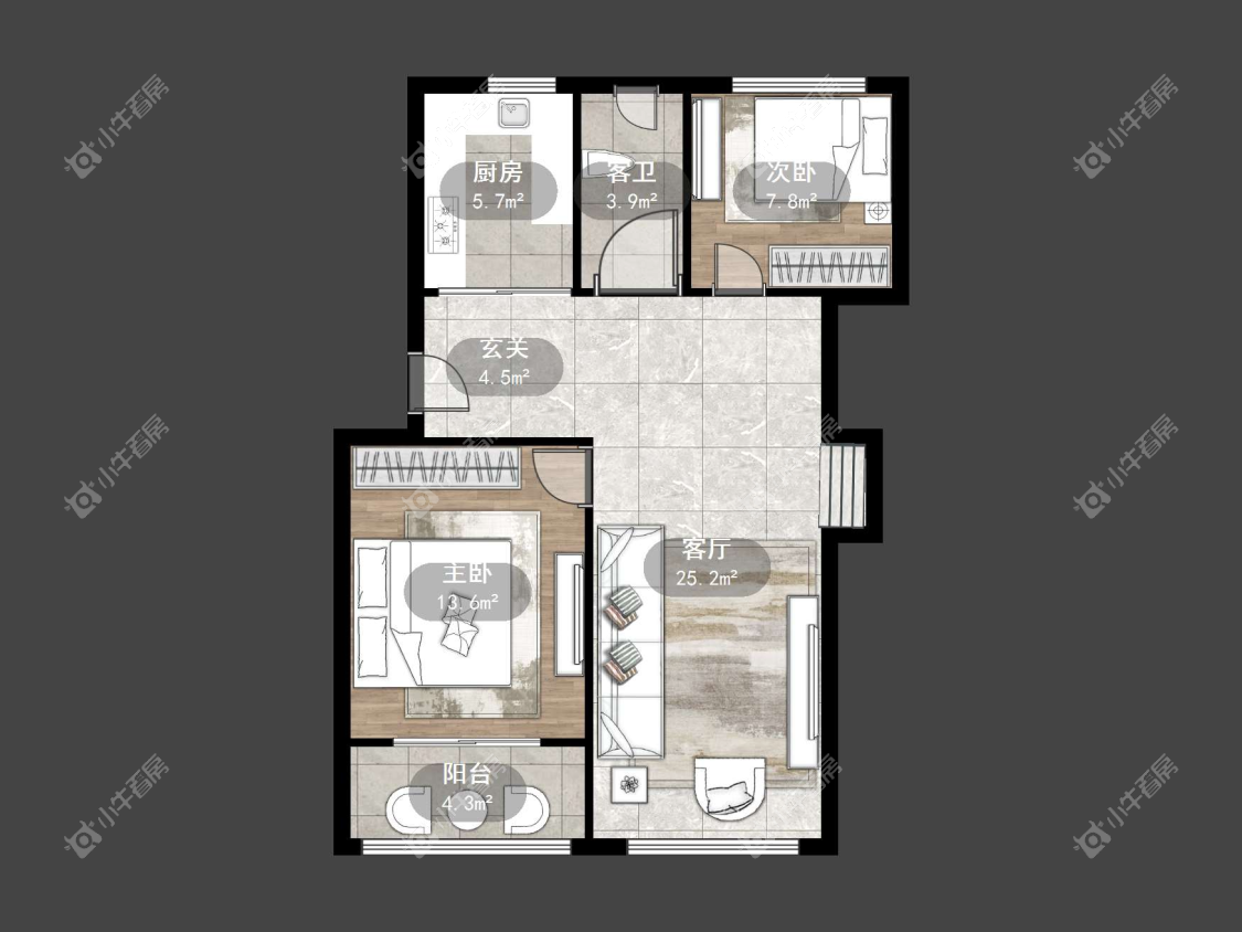 镇江太阳城小区在售二手房源户型图_小牛看房