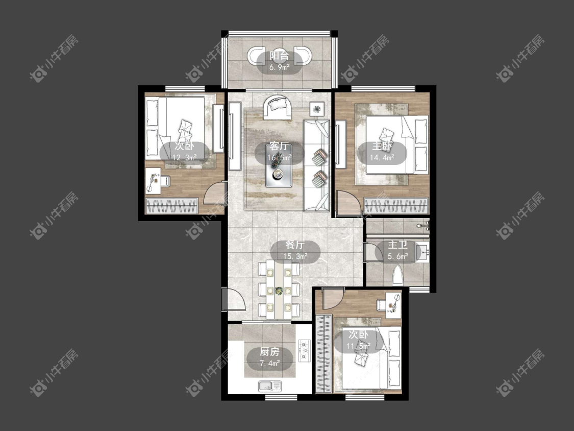 镇江凤凰郡在售二手房源户型图_小牛看房