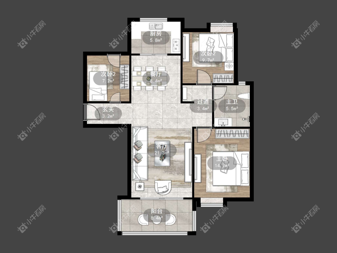 镇江碧桂园在售二手房源户型图_小牛看房