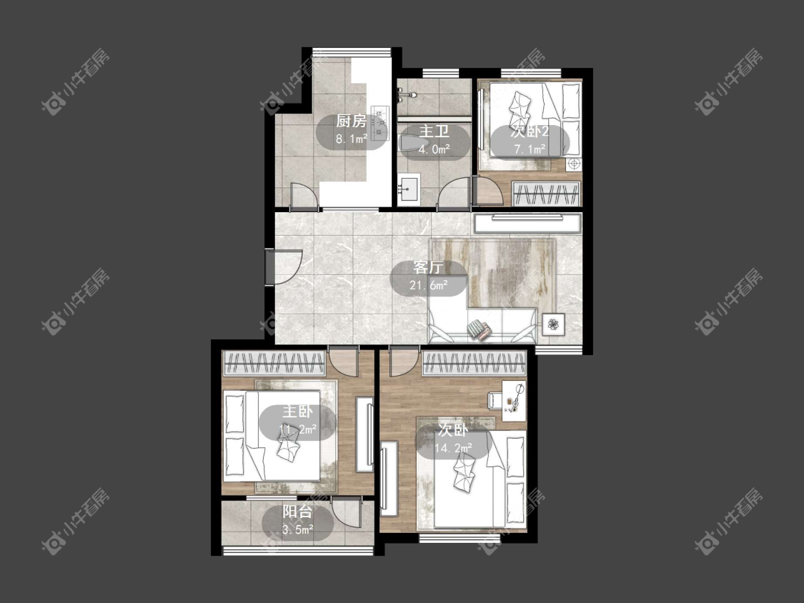 镇江幸福小区在售二手房源户型图_小牛看房
