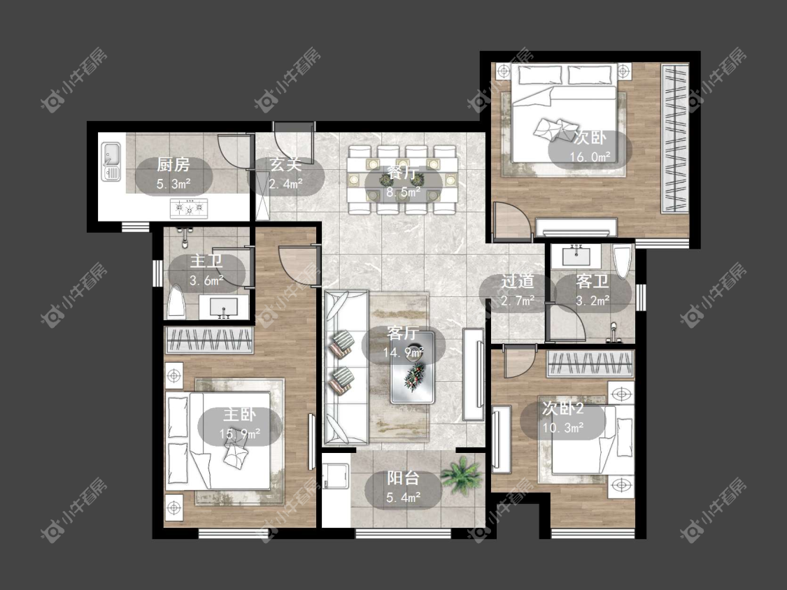 镇江吾悦华府（丹阳）在售二手房源户型图_小牛看房