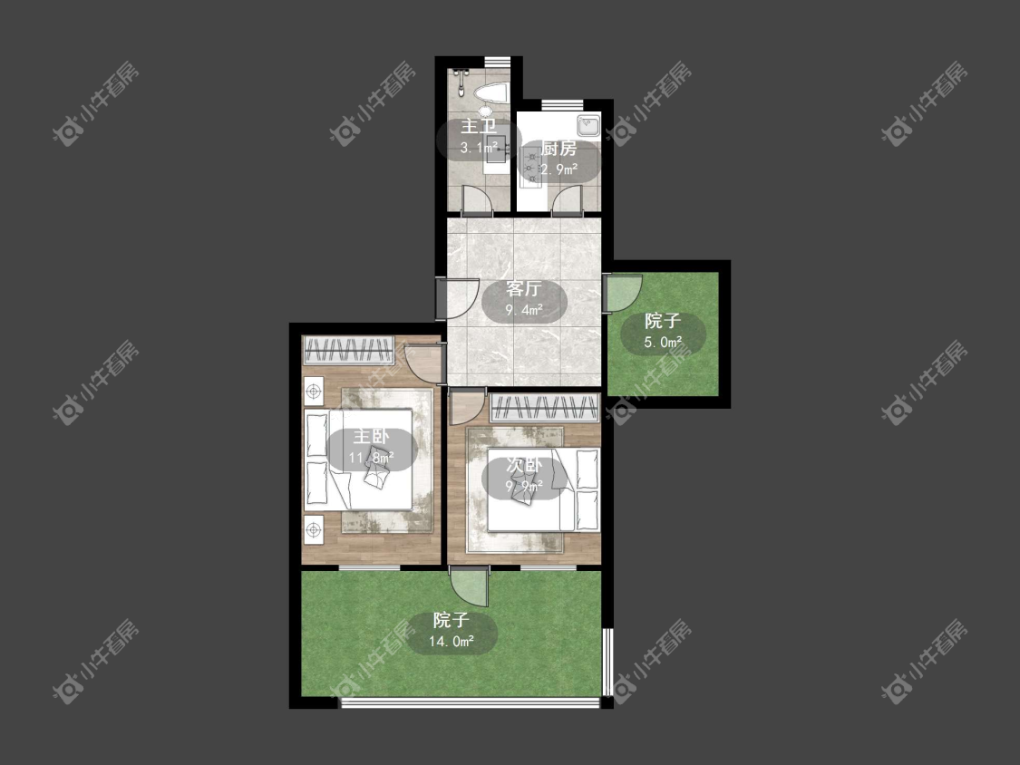 镇江海会新村在售二手房源户型图_小牛看房