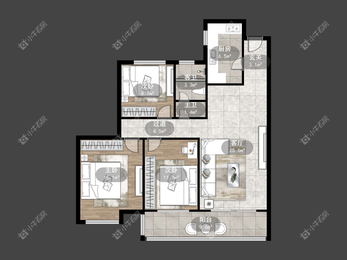 镇江大亚第一城在售二手房源户型图_小牛看房
