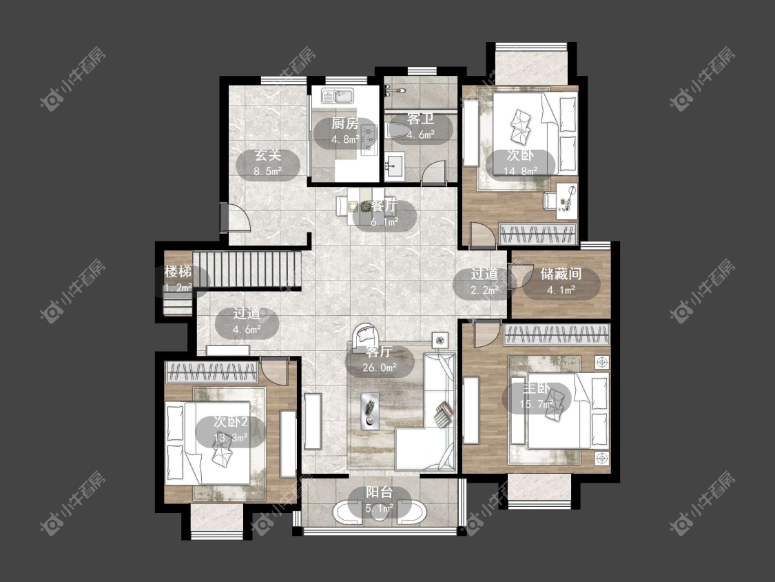 镇江华都锦城在售二手房源户型图_小牛看房