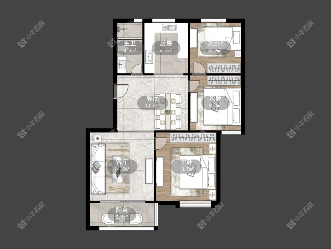 镇江景阳花园（丹阳）在售二手房源户型图_小牛看房