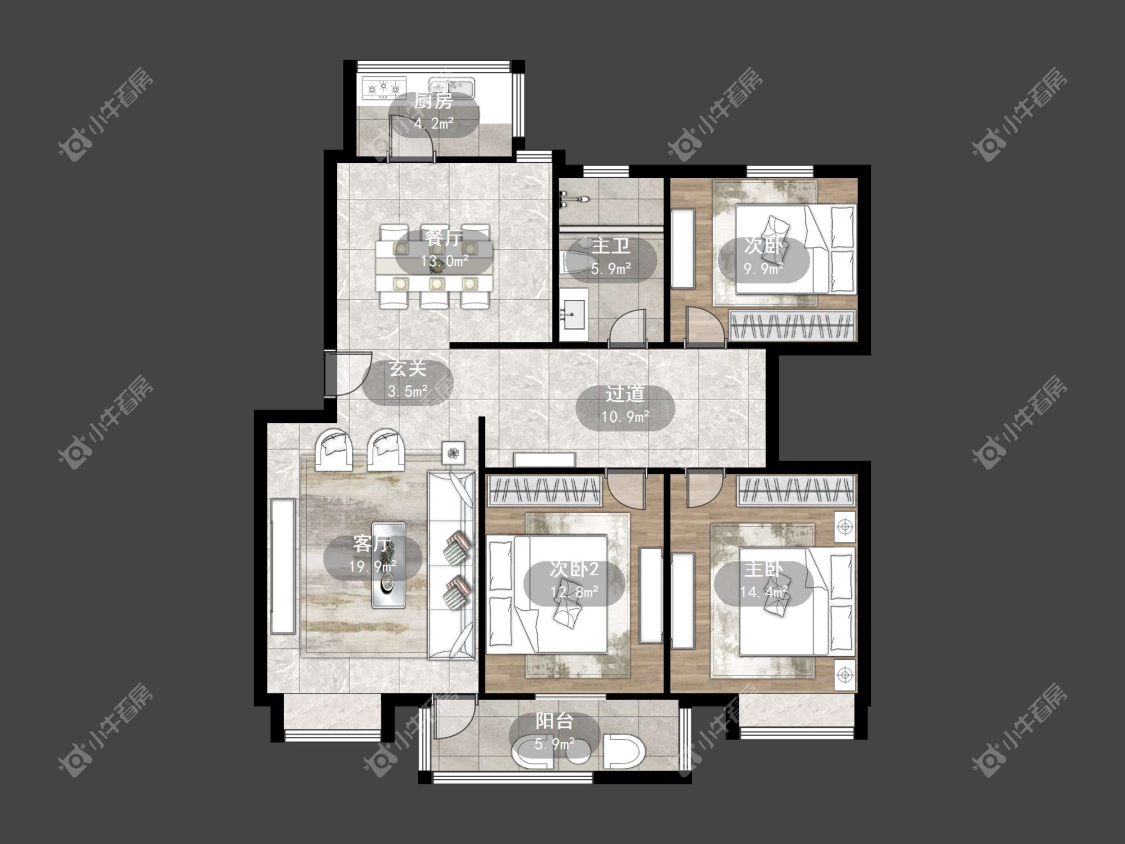 镇江幸福三区在售二手房源户型图_小牛看房
