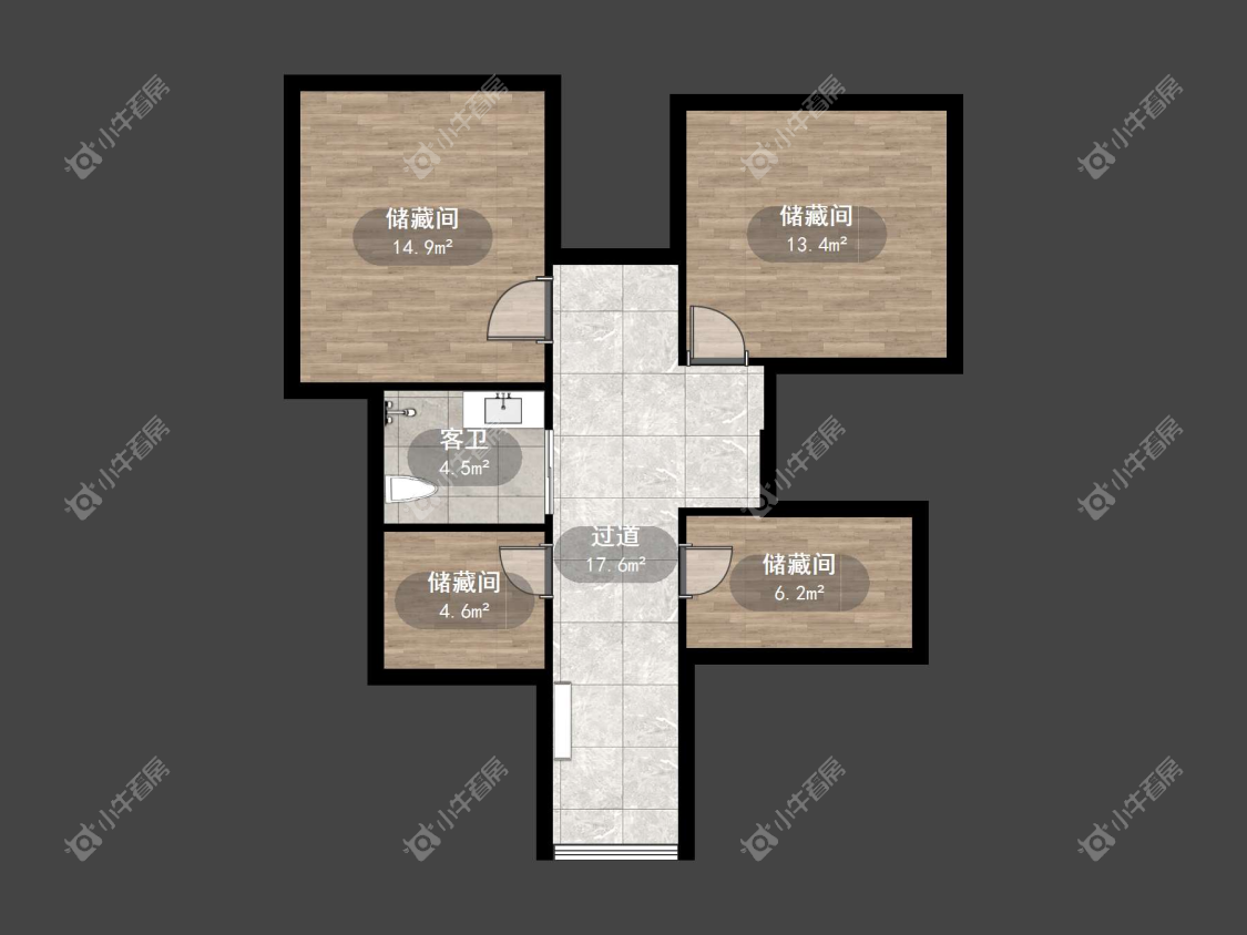 镇江石城郦家中心村在售二手房源户型图_小牛看房