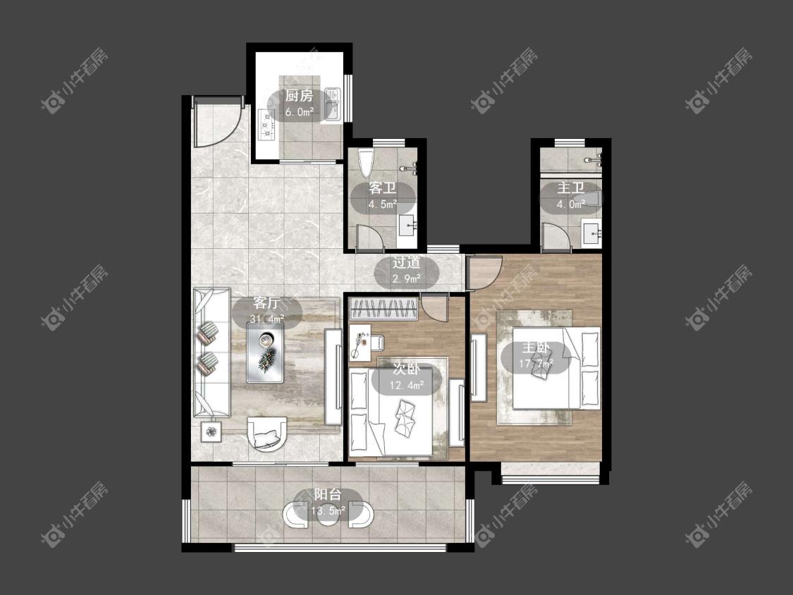 镇江天一人家在售二手房源户型图_小牛看房
