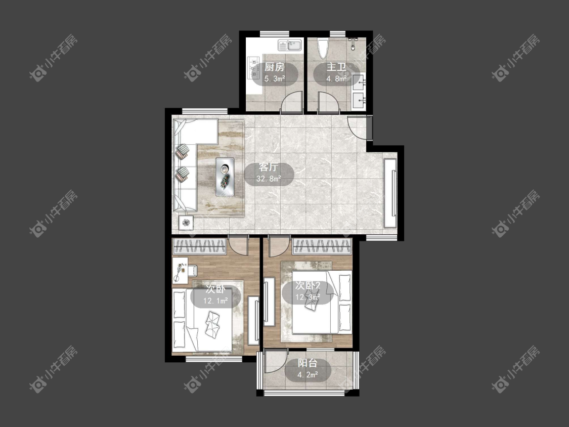 镇江丹凤公寓在售二手房源户型图_小牛看房