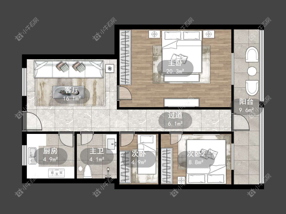 镇江海会新村在售二手房源户型图_小牛看房