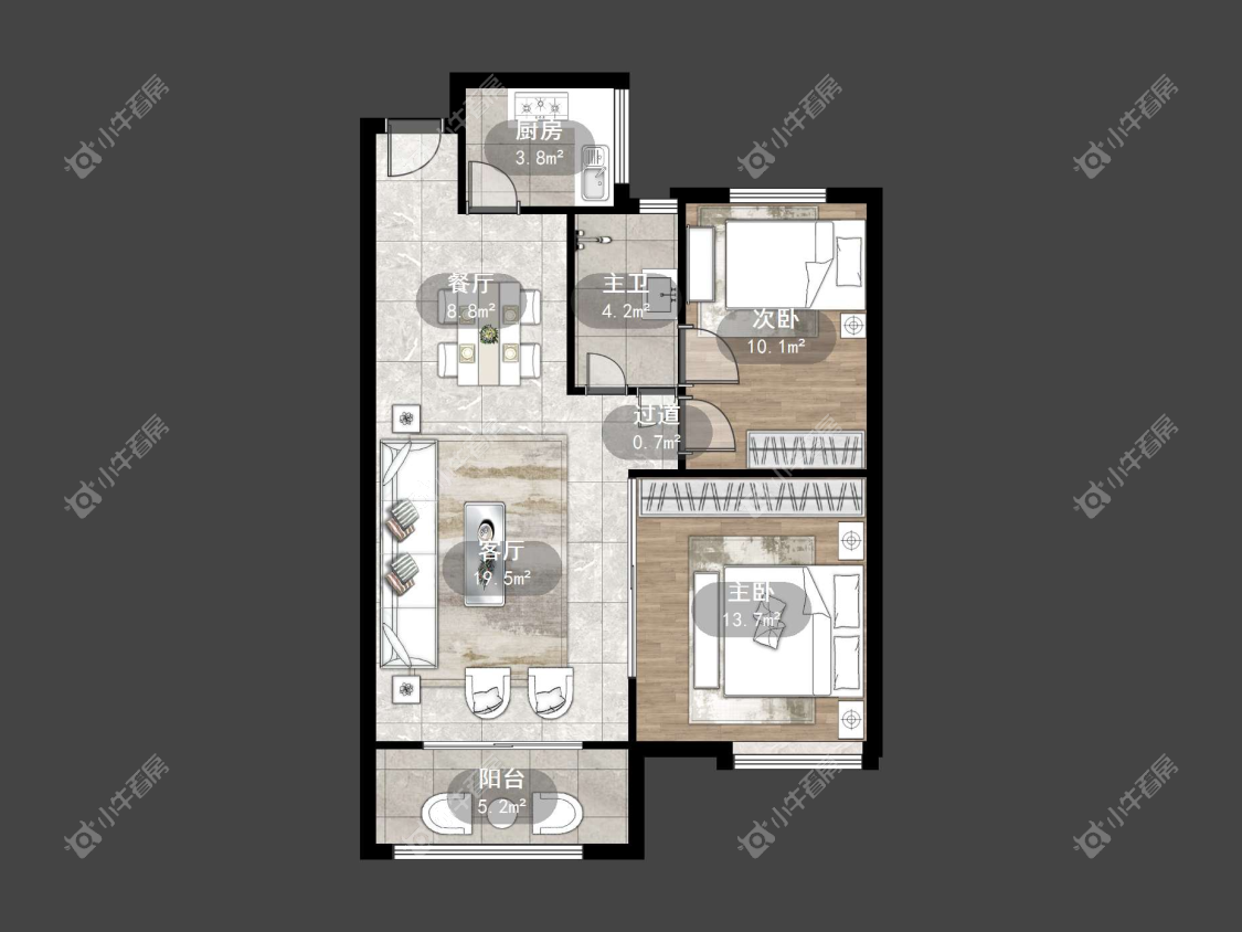 镇江华都幸福里在售二手房源户型图_小牛看房