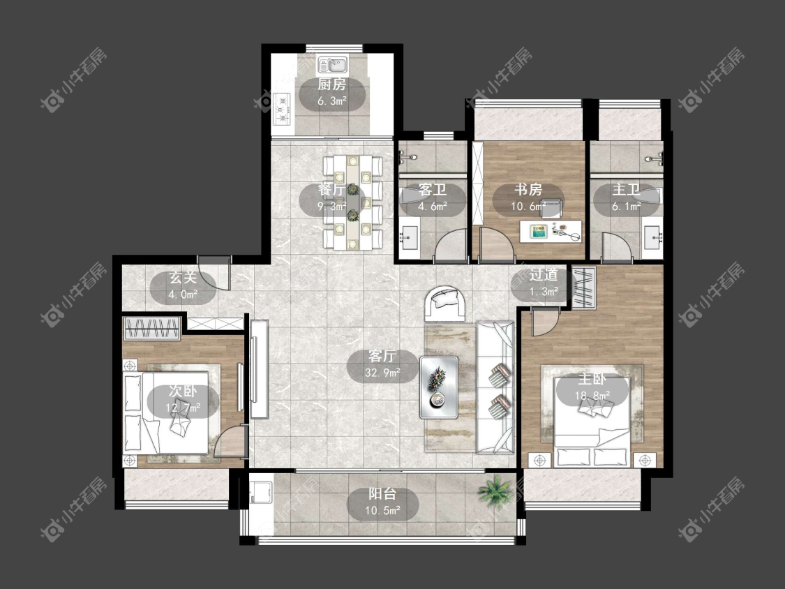镇江中海臻如府在售二手房源户型图_小牛看房