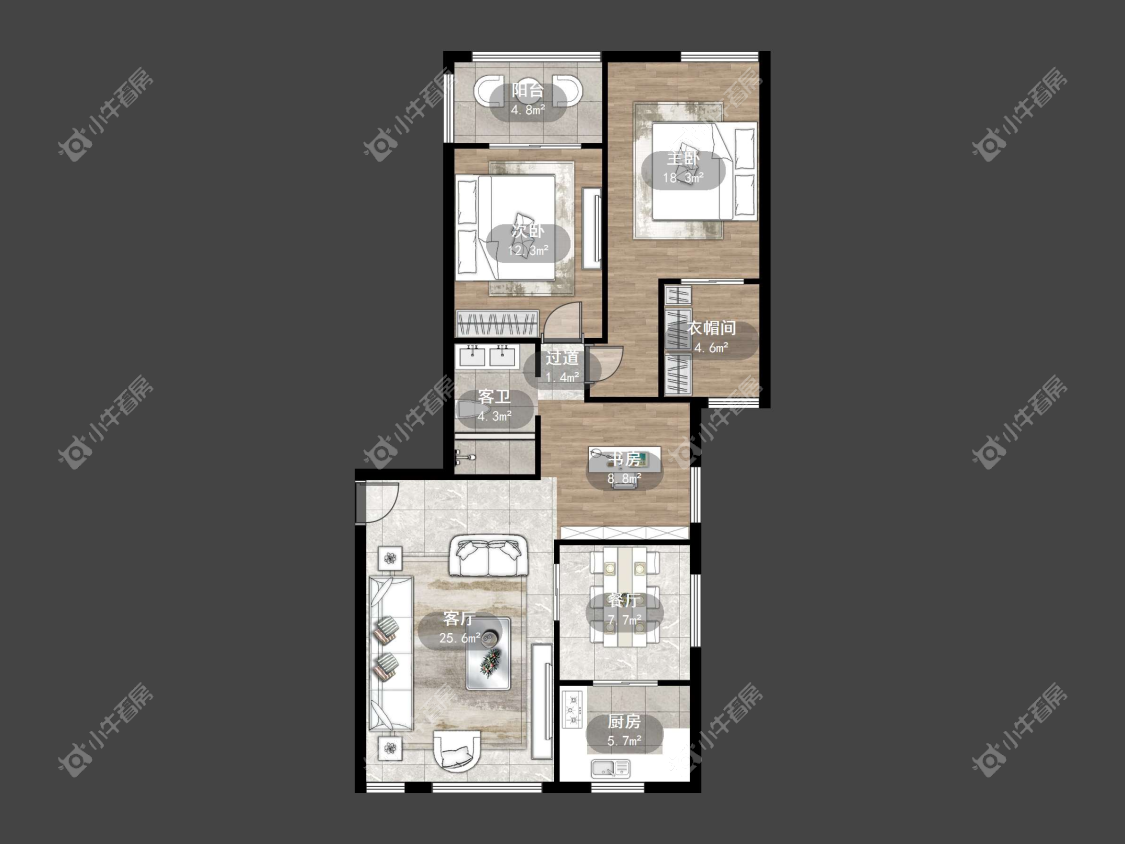 镇江江南人家在售二手房源户型图_小牛看房