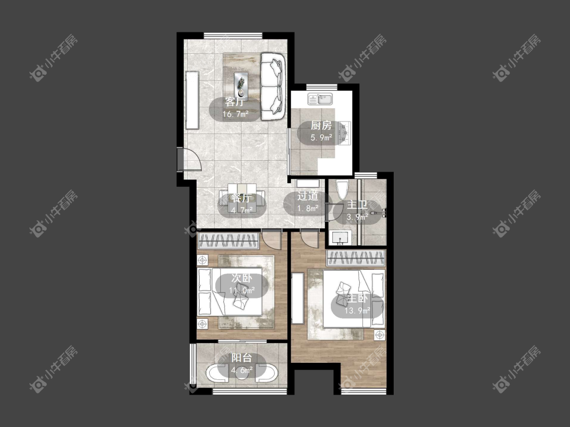 镇江国信宜和在售二手房源户型图_小牛看房