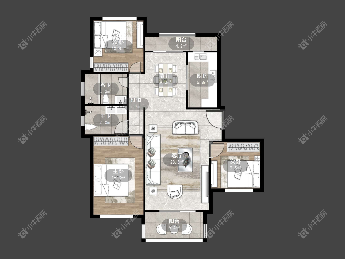 镇江御珑湾(丹阳)在售二手房源户型图_小牛看房