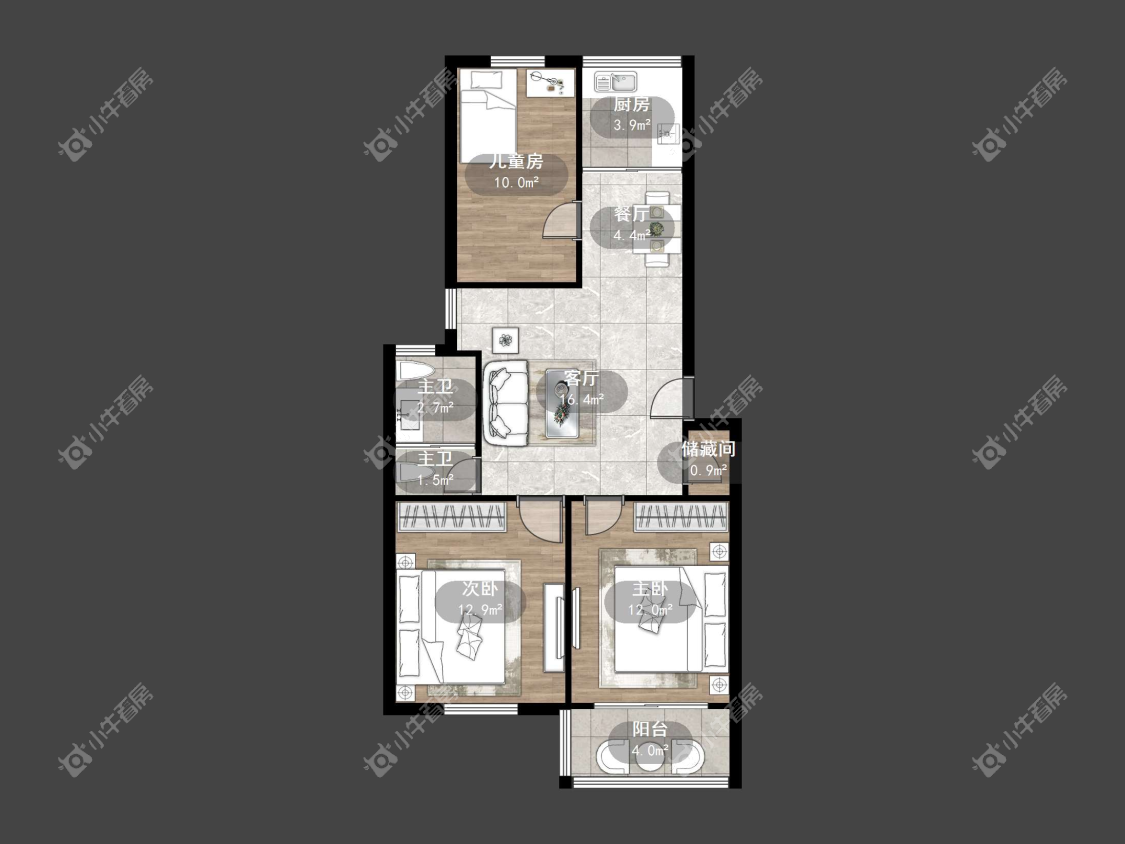 镇江龙凤新村在售二手房源户型图_小牛看房