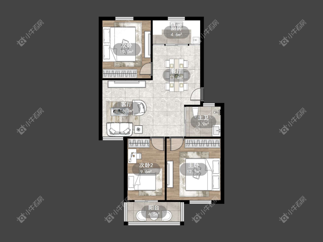 镇江新新家园在售二手房源户型图_小牛看房
