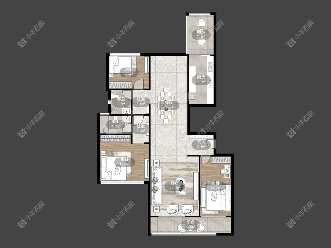 镇江碧桂园在售二手房源户型图_小牛看房