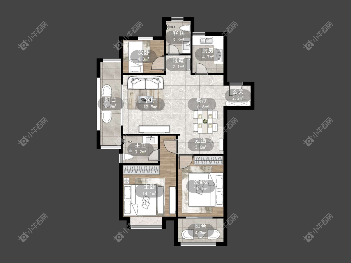 镇江爱家尚城在售二手房源户型图_小牛看房