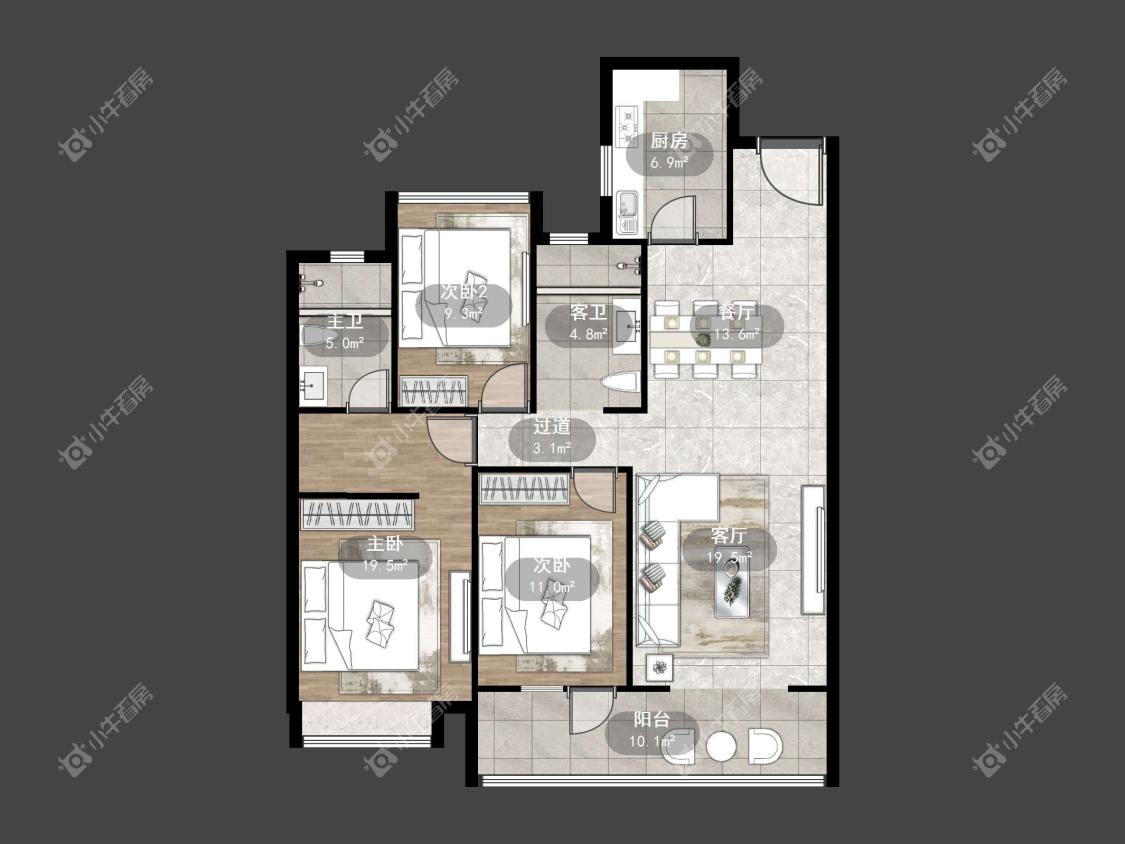 镇江万善上院在售二手房源户型图_小牛看房