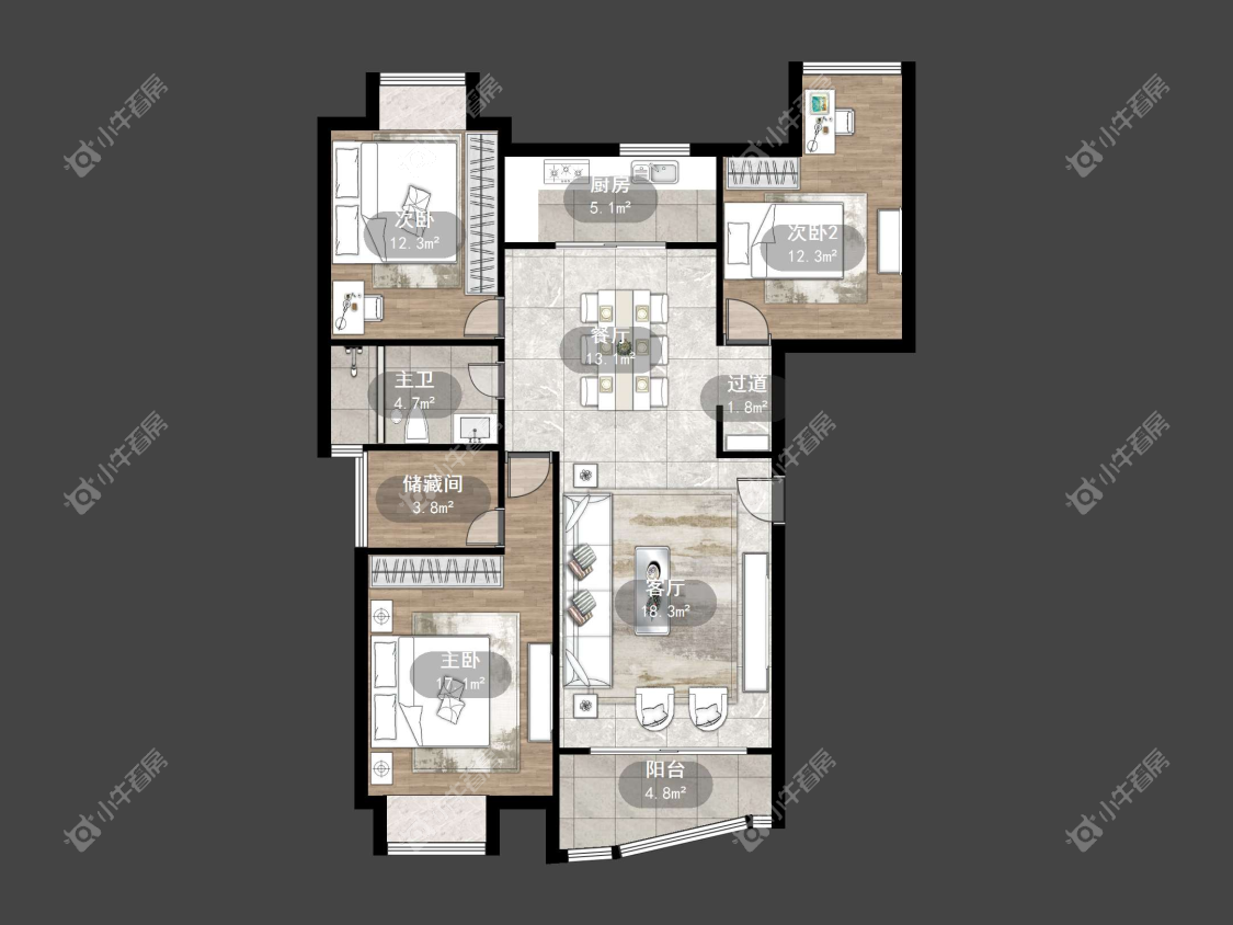 镇江名都新贵在售二手房源户型图_小牛看房