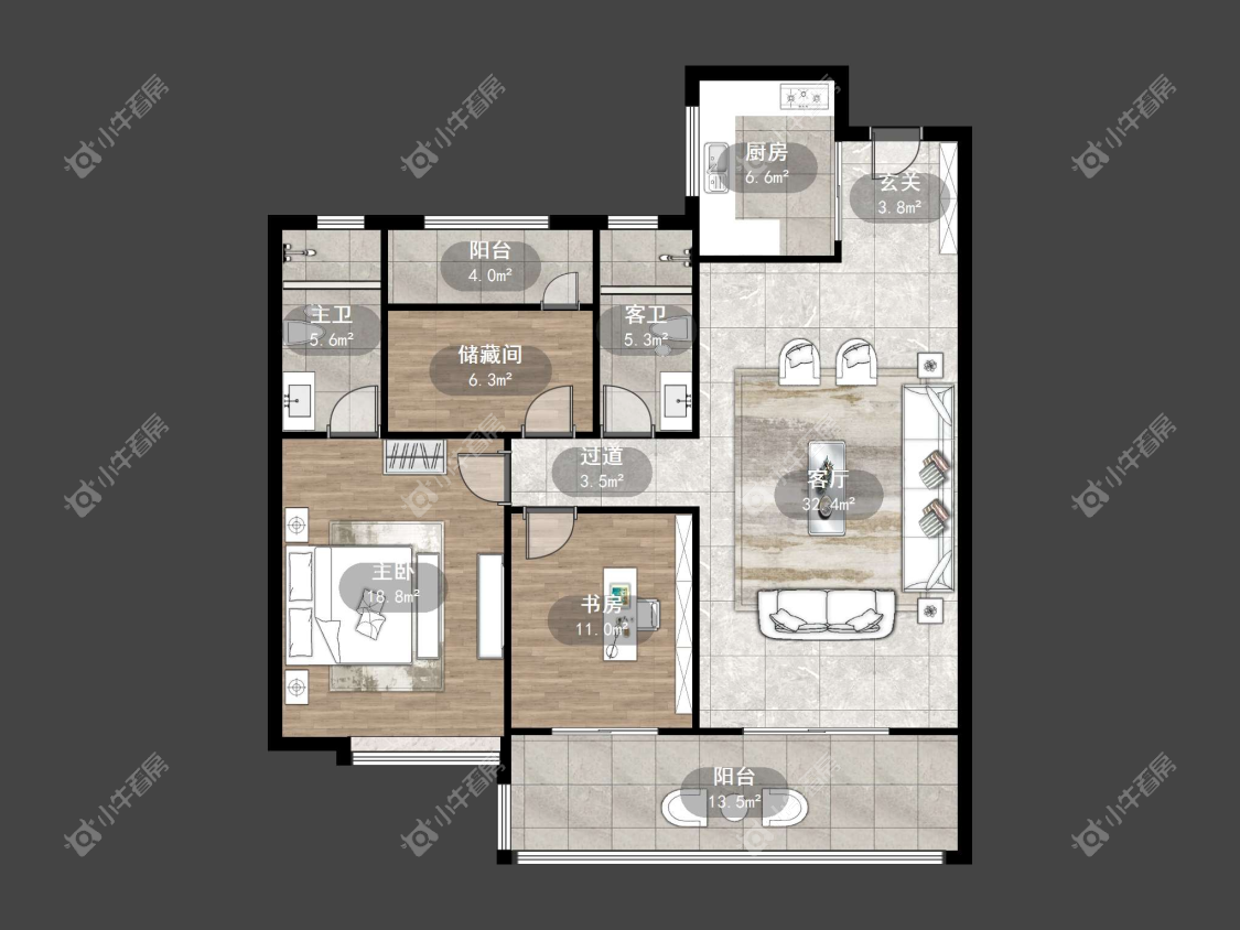 镇江璞悦观邸在售二手房源户型图_小牛看房