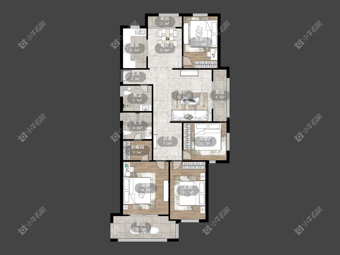 镇江御珑湾(丹阳)在售二手房源户型图_小牛看房