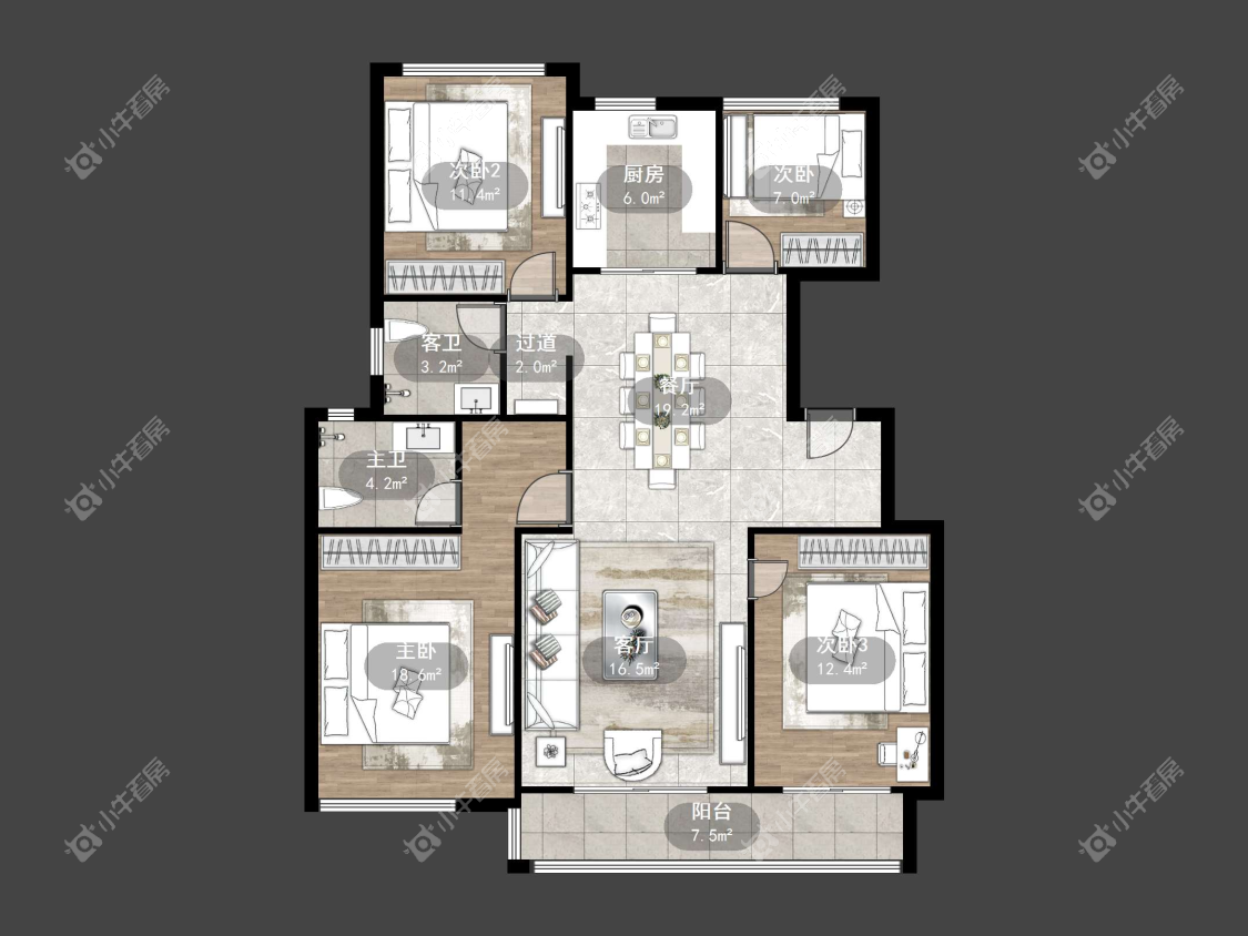 镇江御珑湾(丹阳)在售二手房源户型图_小牛看房
