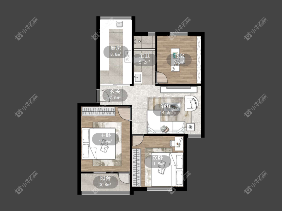 镇江幸福小区在售二手房源户型图_小牛看房