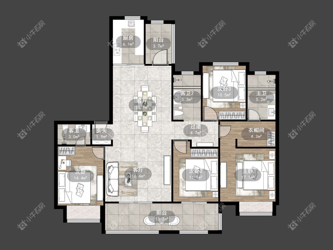 镇江汇金天地在售二手房源户型图_小牛看房