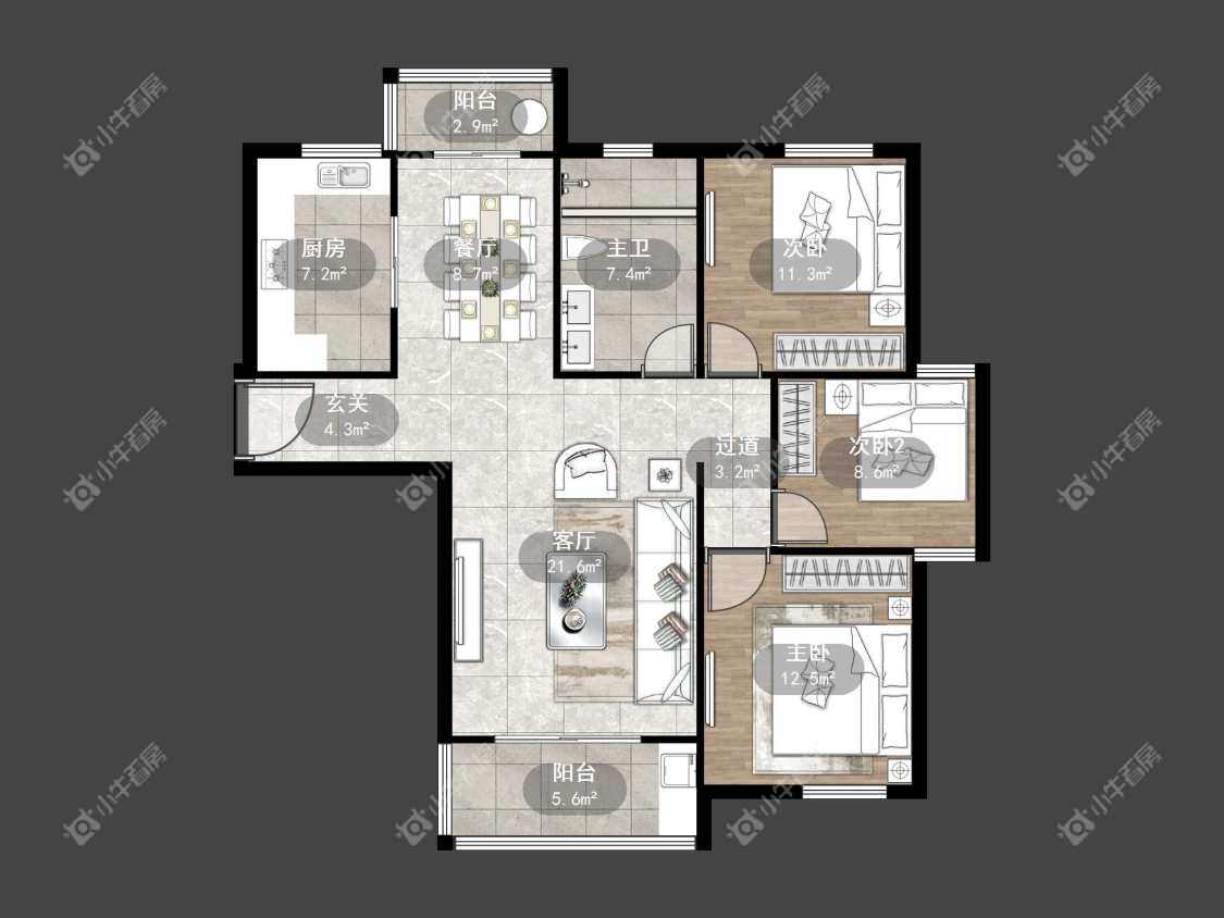 镇江众悦华城在售二手房源户型图_小牛看房