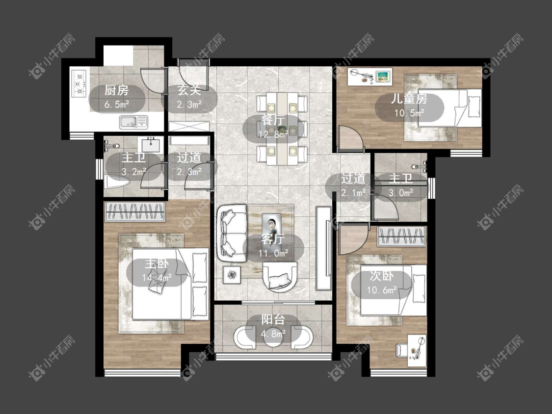 镇江吾悦华府（丹阳）在售二手房源户型图_小牛看房