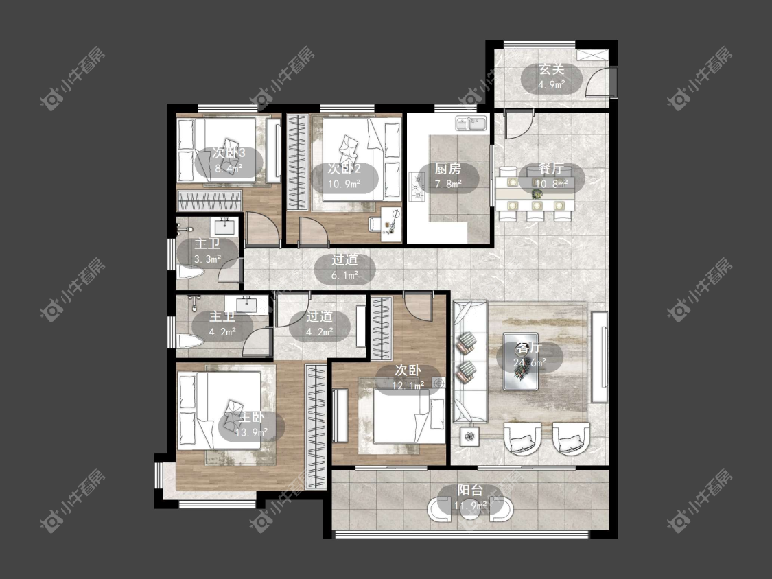 镇江中南熙悦城中南二期在售二手房源户型图_小牛看房