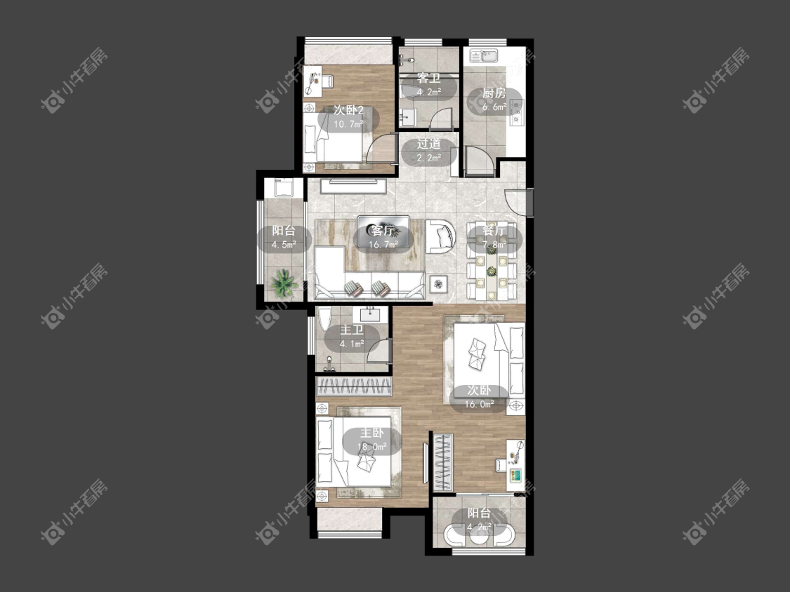 镇江华都幸福里在售二手房源户型图_小牛看房