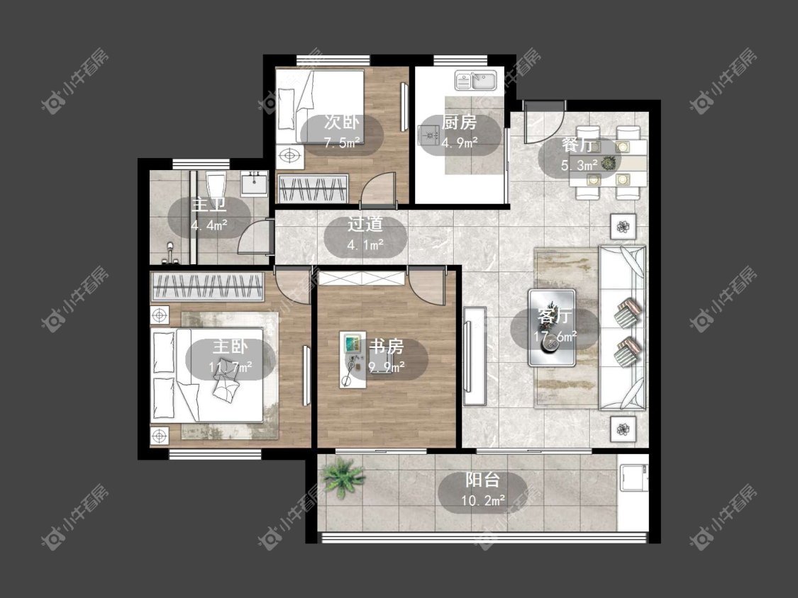 镇江中南熙悦城中南二期在售二手房源户型图_小牛看房