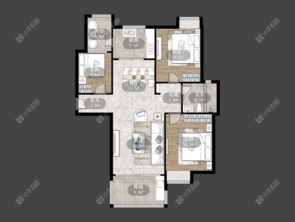 镇江碧桂园在售二手房源户型图_小牛看房