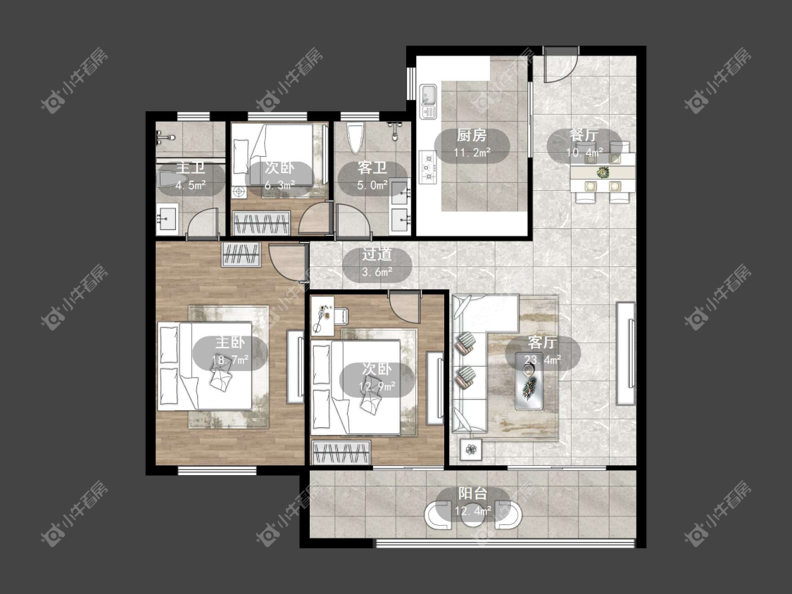 镇江中南熙悦城中南二期在售二手房源户型图_小牛看房