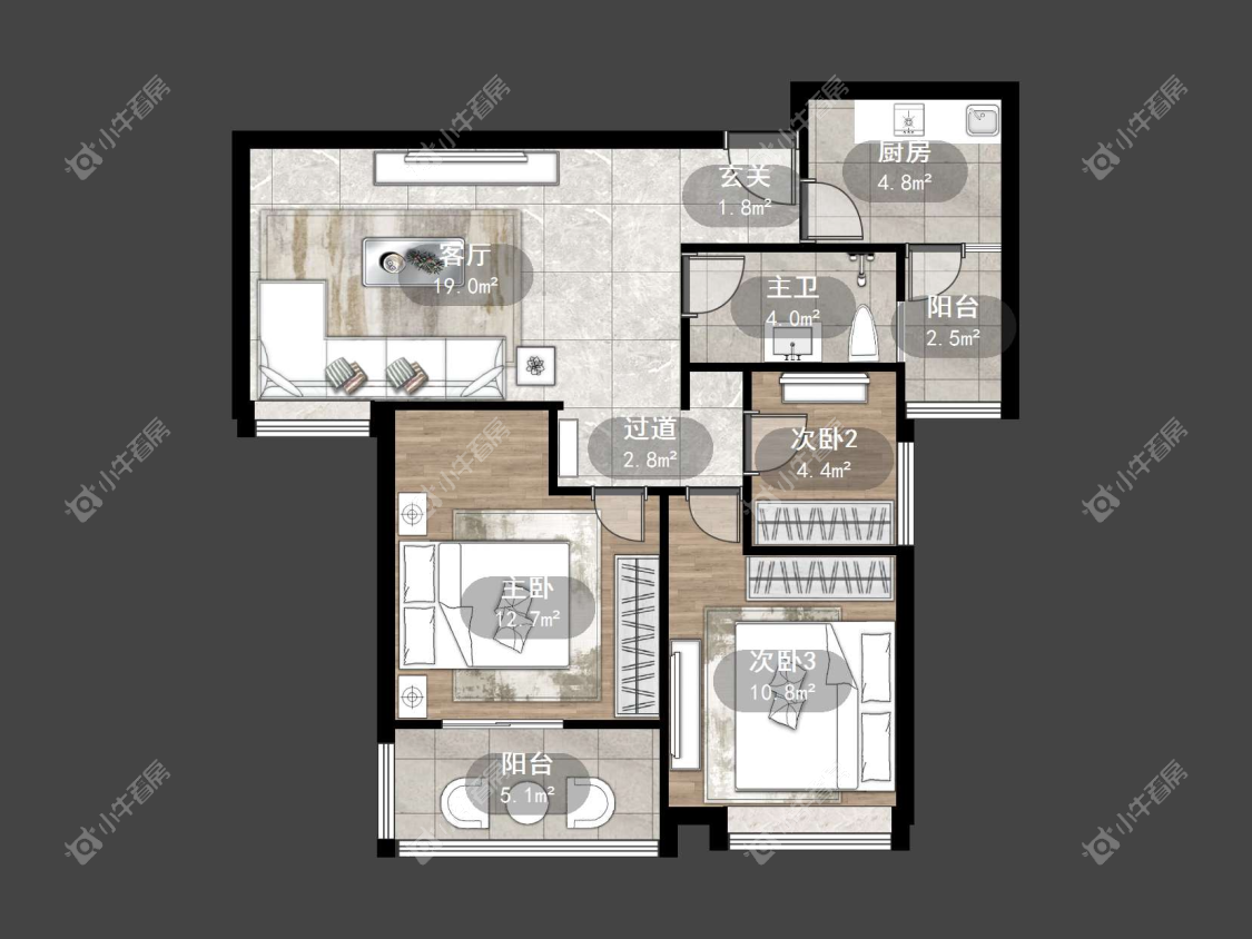 镇江荣城国际一期在售二手房源户型图_小牛看房