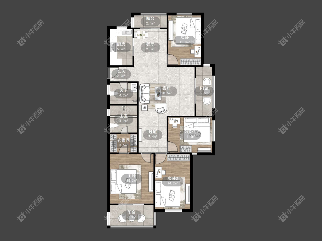 镇江御珑湾(丹阳)在售二手房源户型图_小牛看房