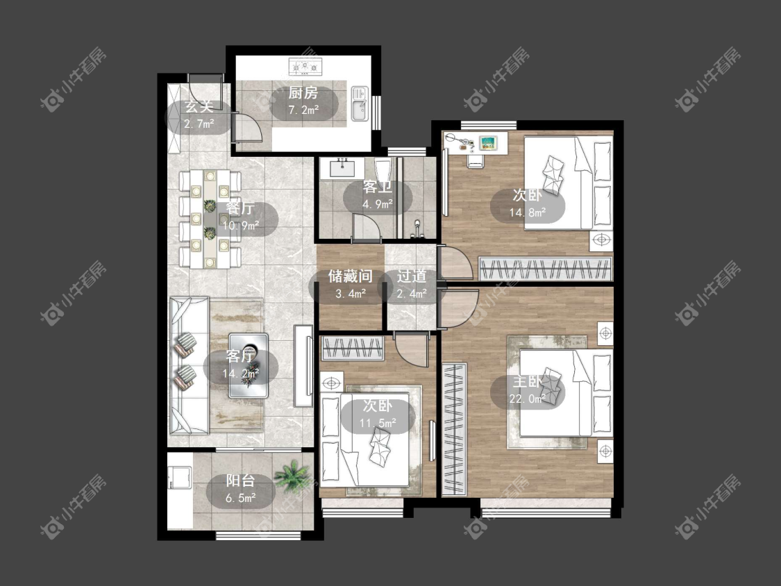 镇江上善雅苑在售二手房源户型图_小牛看房
