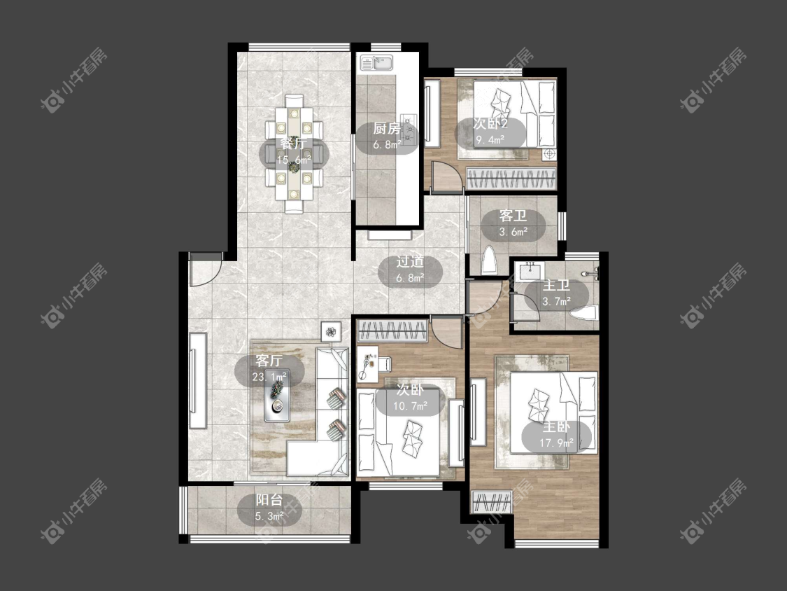 镇江金鼎城市花园在售二手房源户型图_小牛看房