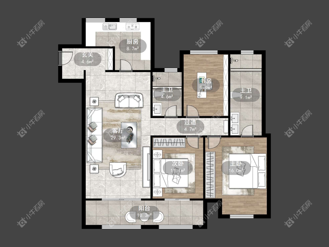 镇江吾悦华府（丹阳）在售二手房源户型图_小牛看房