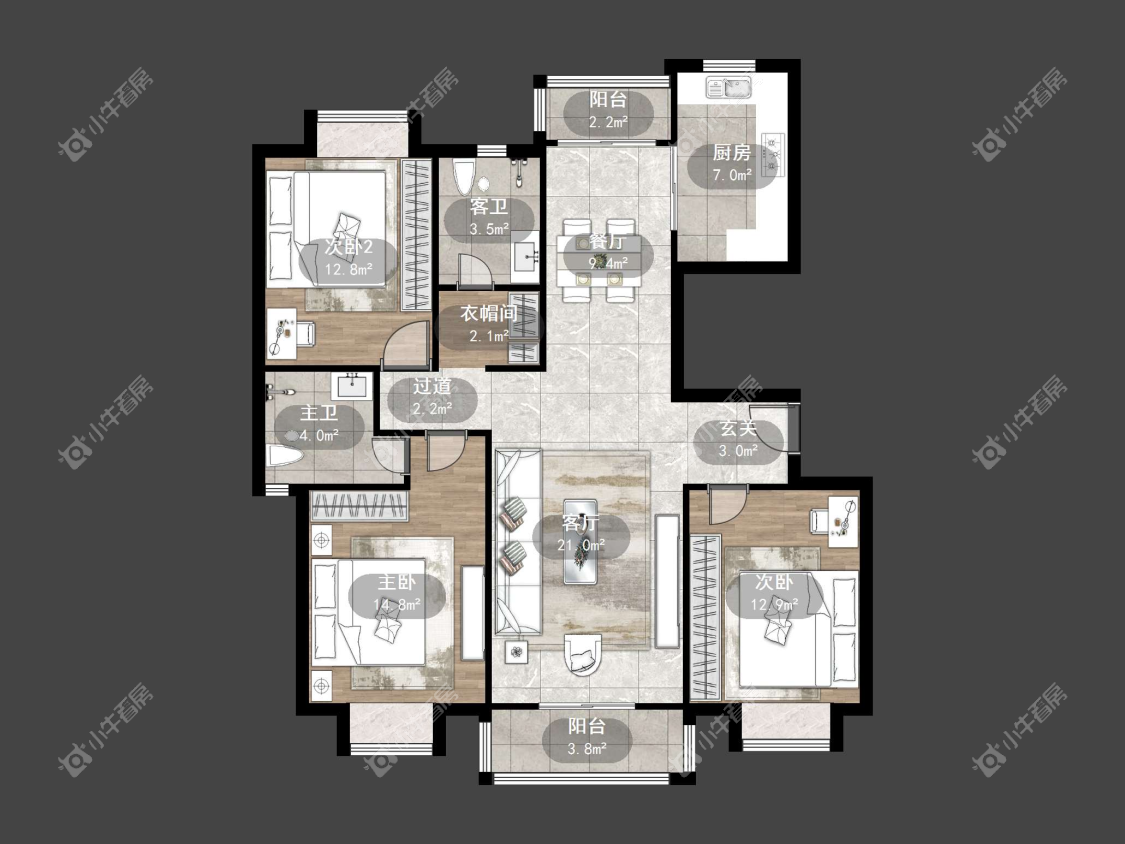镇江江南人家在售二手房源户型图_小牛看房