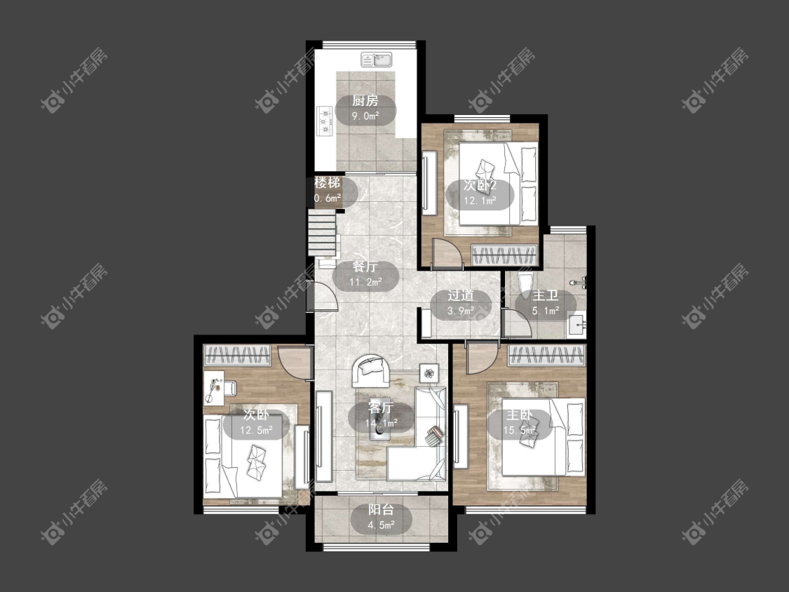 镇江新香草苑在售二手房源户型图_小牛看房