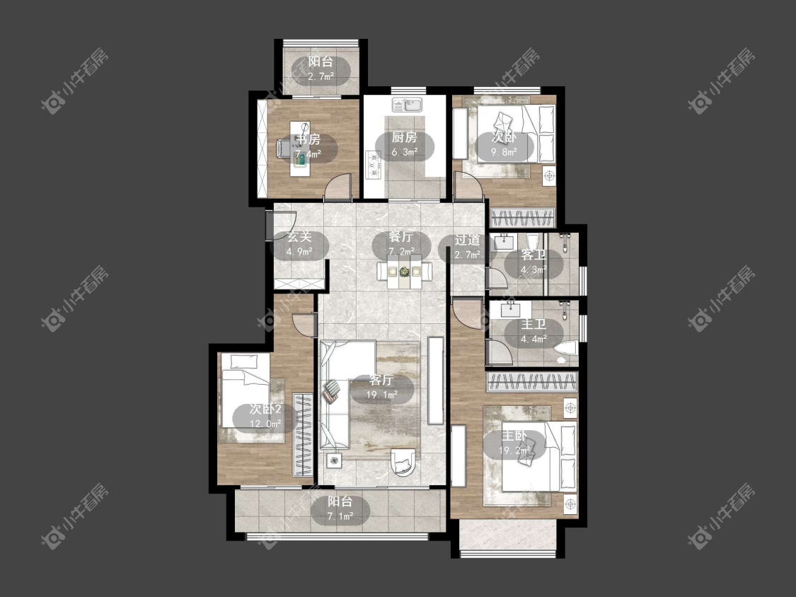 镇江红星天铂在售二手房源户型图_小牛看房